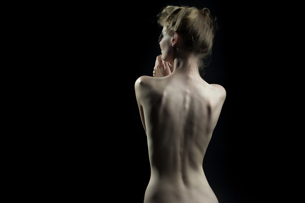 Slim bare female body - Foto, afbeelding