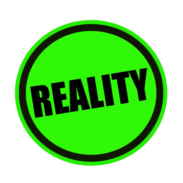 Реальність чорна марка тексту на зеленому
 - Фото, зображення