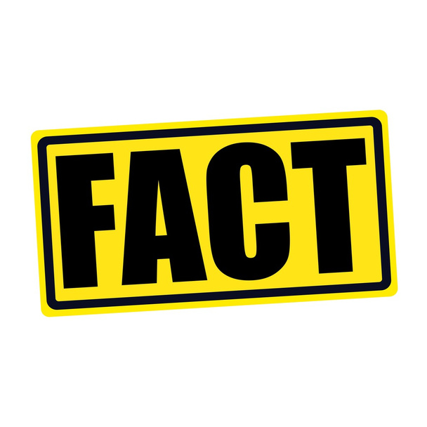 FACT black stamp text on yellow - Photo, Image