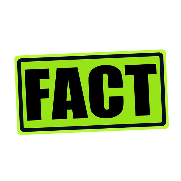 FACT black stamp text on green - Photo, Image