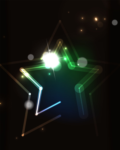 Estrella brillante en el espacio oscuro
 - Vector, imagen