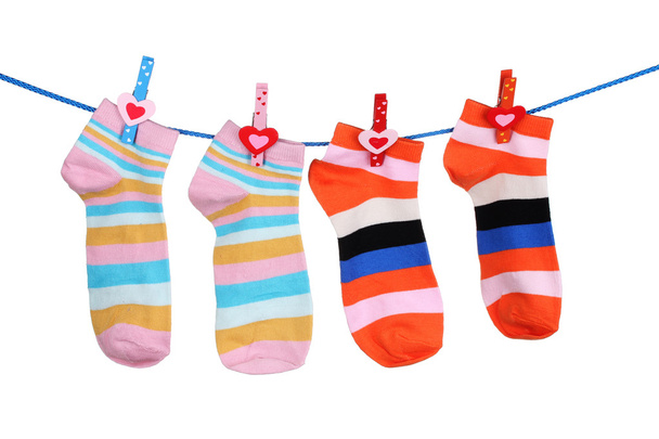 Bright striped socks - Foto, Imagem