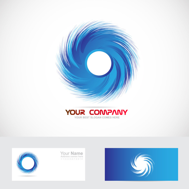 Whirlpool swirl blue logo - Wektor, obraz