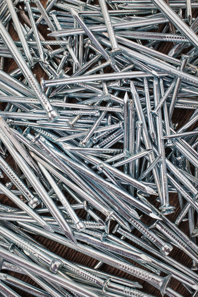 Iron nails close-up - Photo, Image