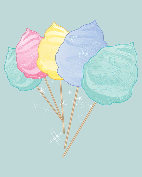 cotton candy vintage - Vector, afbeelding