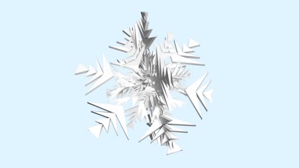 クリスマス、冬、低ポリ雪片が回転します。シームレスにループ可能な、アルファチャンネル. - 映像、動画
