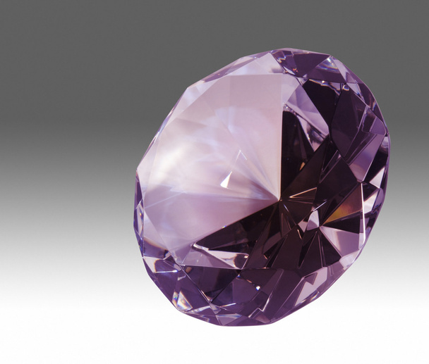 violetter Diamant im Gefälle zurück - Foto, Bild