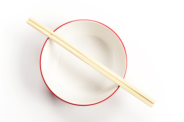 bowl and chopsticks - Fotoğraf, Görsel