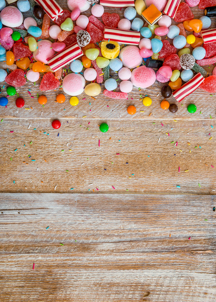 Variety of candies on  background - Zdjęcie, obraz
