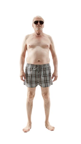 vanhempi mies, jolla vatsa
 - Valokuva, kuva