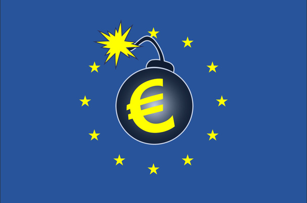crise explosiva do euro
 - Foto, Imagem