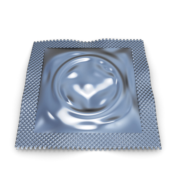 Презерватив на белом
 - Фото, изображение