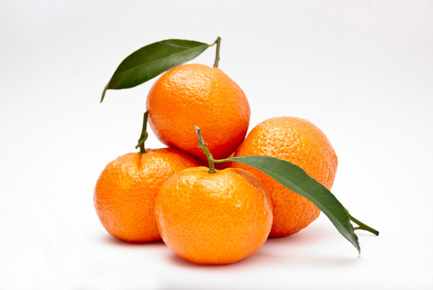 Fresh orange on a white background - Фото, изображение