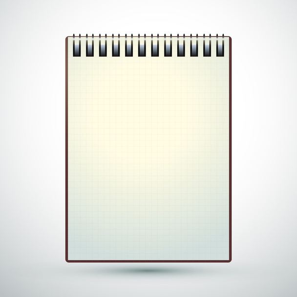 Schets Notebook op wit - Vector, afbeelding