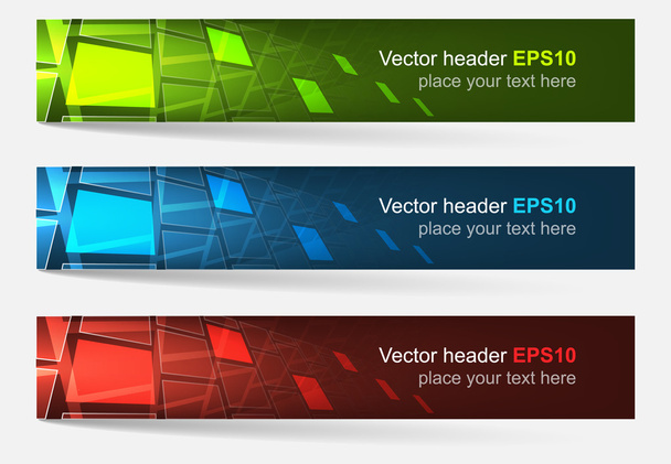 Set of colorful vector headers and banners - Vector, afbeelding