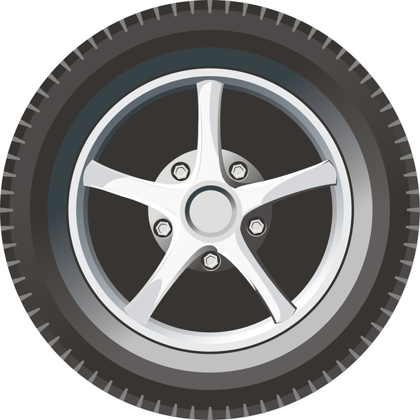 Car wheel - Vector, Image