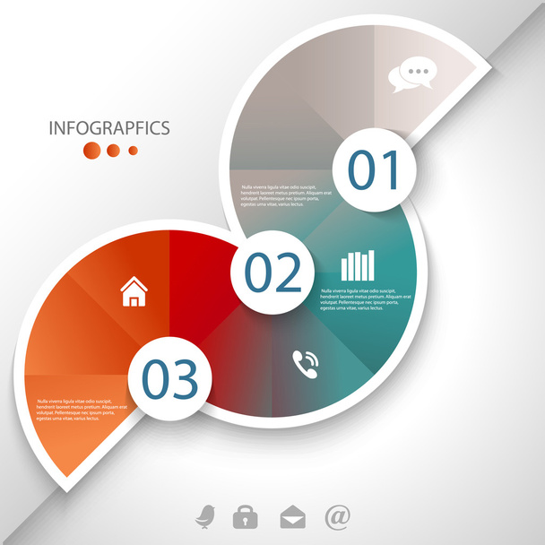 ビジネス情報グラフィック テンプレート - ベクター画像