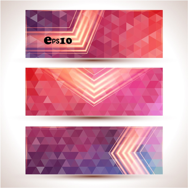 Colorful mosaic banner. - Vector, afbeelding
