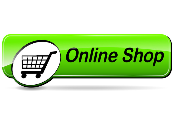 online shop web button - Wektor, obraz