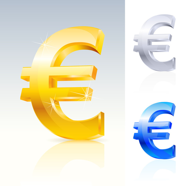 Abstract euro sign - Vettoriali, immagini