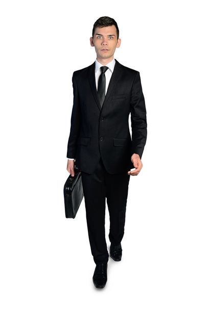 Business man walking front - Zdjęcie, obraz