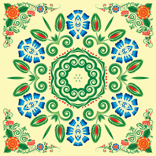 Seamless pattern with floral ornament - Διάνυσμα, εικόνα