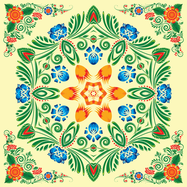 nahtloses Muster mit floralem Ornament - Vektor, Bild