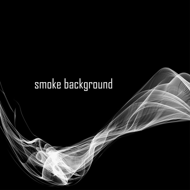 Fumaça abstrata isolada em preto. Ilustração vetorial. Eps 10
 - Vetor, Imagem