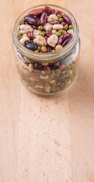 Mix Beans In Mason Jar - Φωτογραφία, εικόνα