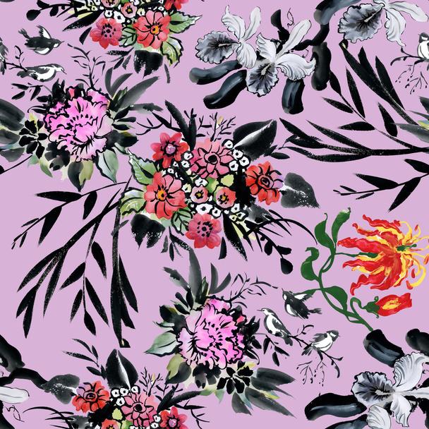 floral seamless pattern - Foto, Imagem