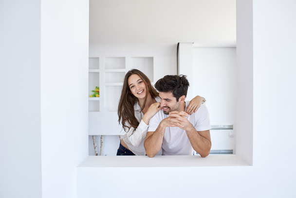 Relaxed young couple at home - Foto, imagen