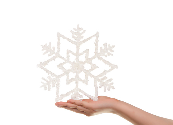 νιφάδα χιονιού στο χέρι σας - Φωτογραφία, εικόνα