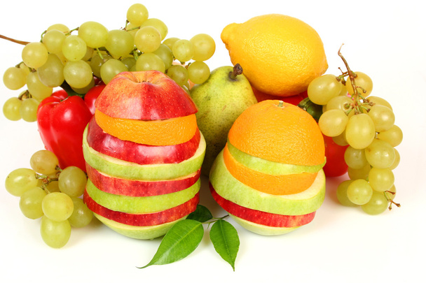 Зрізати фрукти набір з виноградом
 - Фото, зображення