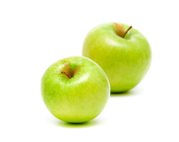 Green apples on white background - Zdjęcie, obraz