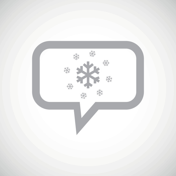 Snow grey message icon - Vector, afbeelding