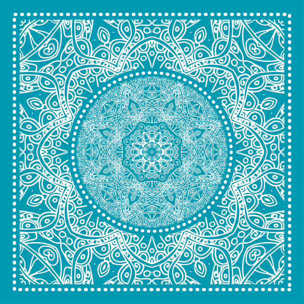 Blue Bandana Print - Vector, Image