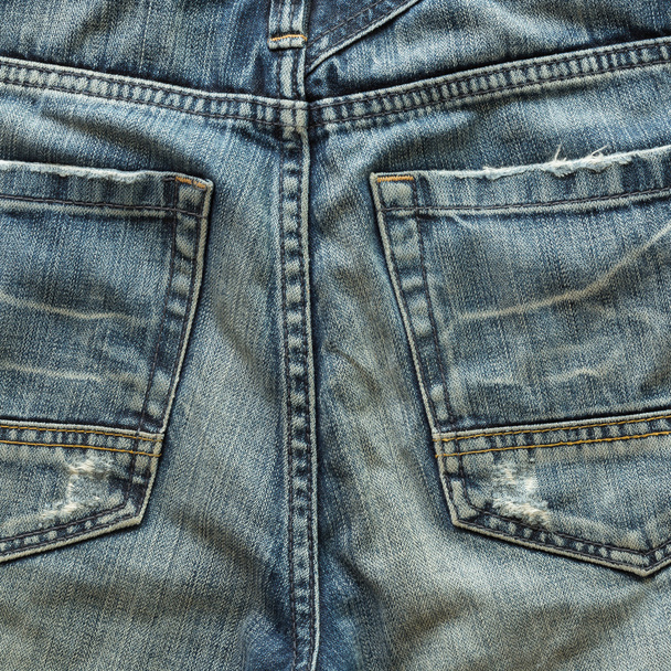 back pocket of fashion blue jeans - Fotografie, Obrázek