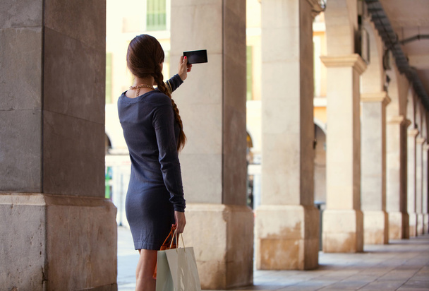 elegant woman using smartphone - Fotografie, Obrázek