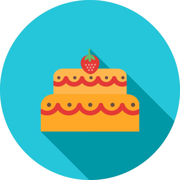 Two layered cake icon - Vettoriali, immagini