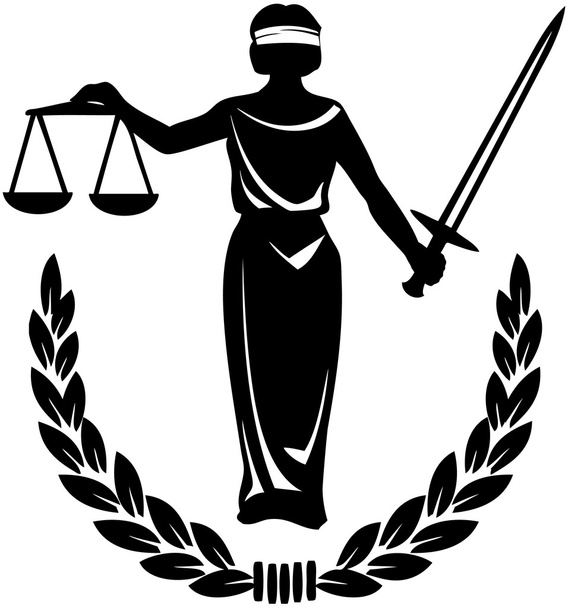 právo a spravedlnost - Vektor, obrázek