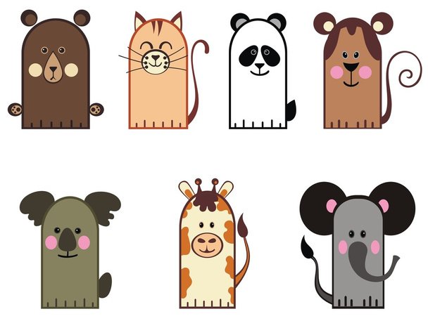 Vector illustration of funny animals - Vector, Image