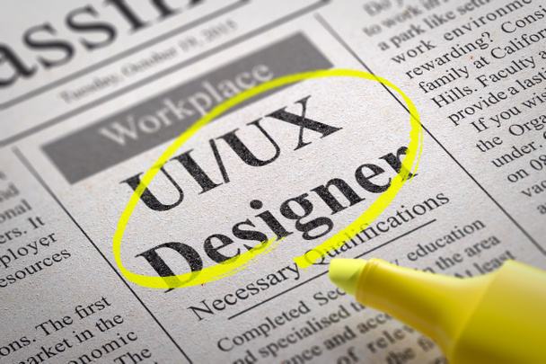 UI-UX Designer Jobs in Newspaper. - Fotografie, Obrázek