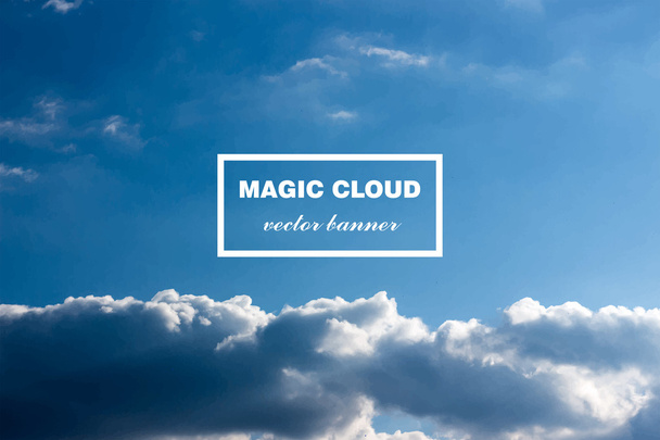 Λευκό σύννεφο στον γαλάζιο ουρανό - Διάνυσμα, εικόνα