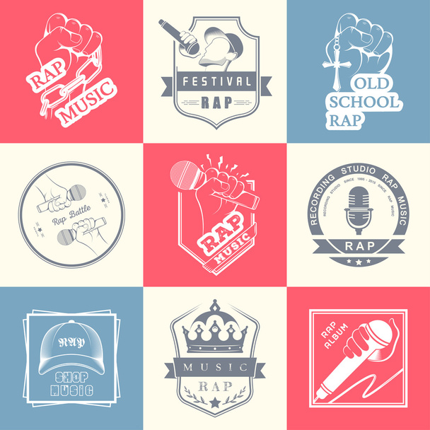 Set logos et badges Rap Music
 - Vecteur, image
