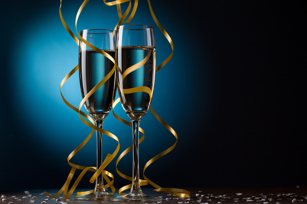 Pair glass of champagne - Foto, imagen