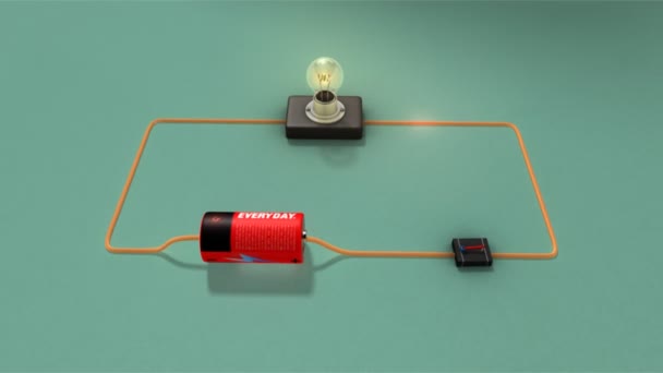 Direct current science animation - Πλάνα, βίντεο