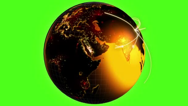 3d Geschäftskommunikation globale Bewegungsgrafik - Filmmaterial, Video