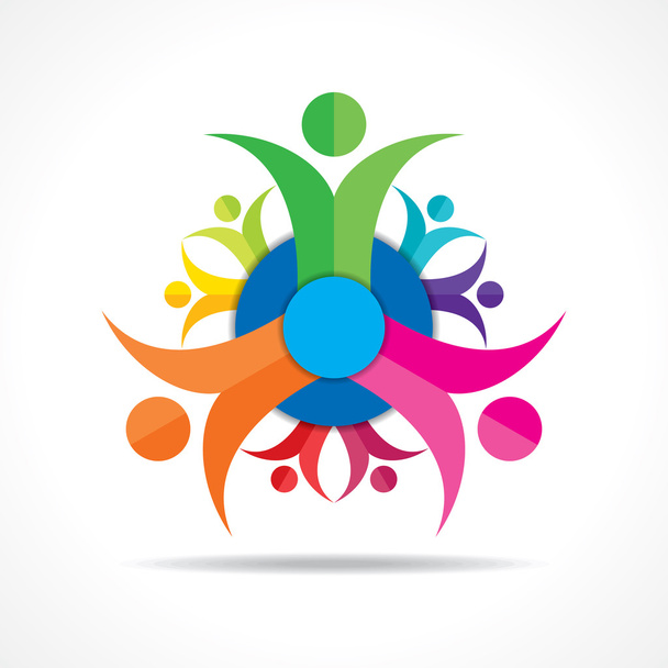 Teamwork Concept - Group of People - Vector, Image