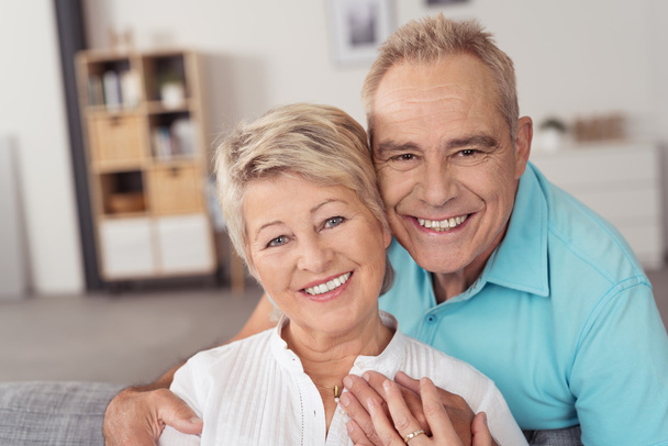 Happy Middle Aged Couple Smiling at the Camera - Fotoğraf, Görsel