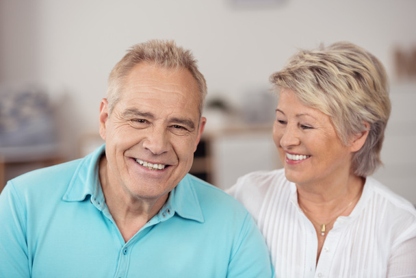Happy Portrait of Senior Couple with Toothy Smiles - Фото, изображение